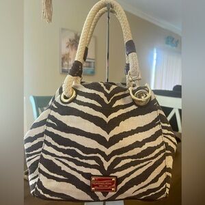 Michael Kors Zebra canvas shoulder bag